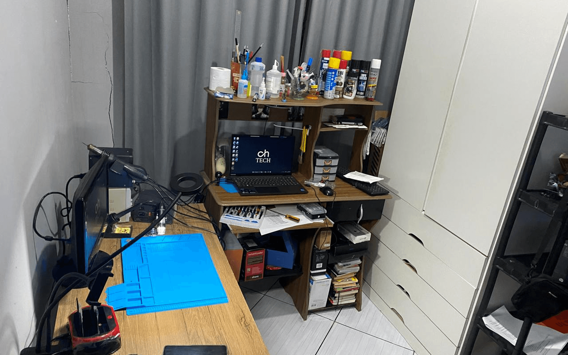 Bancada técnica da Ch Tech em Itaboraí