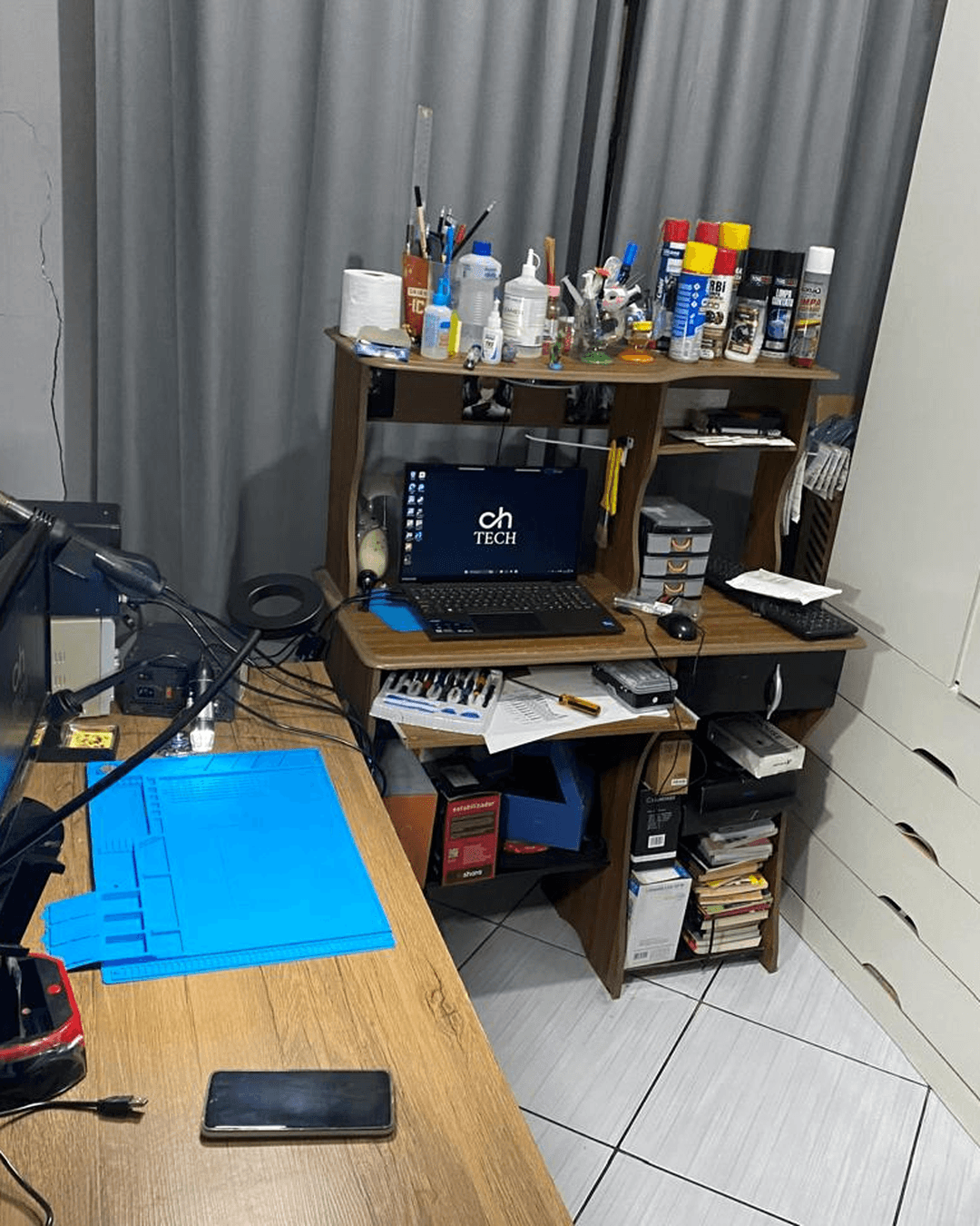 Bancada técnica da Ch Tech em Itaboraí